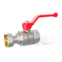 LD Pride. Brass ball valve | Female/Coupling nut DN 15 PN 40 | Lever handle (Red) - под заказ