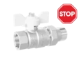 LD Pride. Brass ball valve | Female/Straight union DN 32 PN 25 | T-handle (White) - под заказ