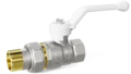 LD Pride. Brass ball valve | Female/Straight union DN 25 PN 40 | Lever handle (White) - под заказ
