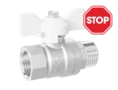LD Pride. Brass ball valve | Female/Male DN 32 PN 25 | T-handle (White) - под заказ