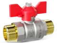 LD Pride. Brass ball valve | Male/Male DN 20 PN 40 | T-handle (Red) - под заказ