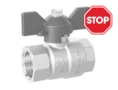 LD Pride. Brass ball valve | Female/Female DN 32 PN 25 | T-handle (Red) - под заказ