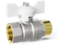 LD Pride. Brass ball valve | Female/Male DN 20 PN 40 | T-handle (White) - под заказ