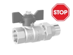 LD Pride. Brass ball valve | Female/Straight union DN 32 PN 25 | T-handle