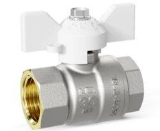 LD Pride. Brass ball valve | Female/Female DN 15 PN 40 | T-handle (White)