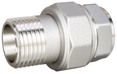 LD Pride. Brass nickel-plated straight union | F/M DN 15