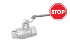 LD Pride. Brass ball valve | Female/Male DN 40 PN 25 | Steel Lever handle