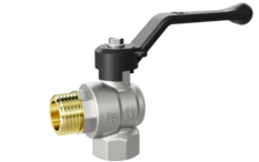LD Pride. Brass angle ball valve | Female/Male DN 15 PN 40 | Lever handle