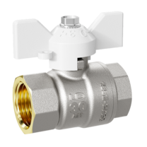 LD Pride. Brass ball valve | Female/Female DN 32 PN 25 | T-handle (White)