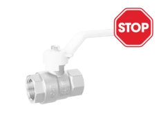 LD Pride. Brass ball valve | Female/Female DN 32 PN 25 | Lever handle (White)