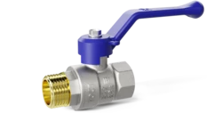 LD Pride. Brass ball valve | Female/Male DN 15 PN 40 | Lever handle (Blue)