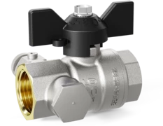LD Pride. Brass ball valve with drain and air-release | Female/Female DN 15 PN 16 | T-handle