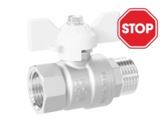 LD Pride. Brass ball valve | Female/Male DN 32 PN 25 | T-handle (White)