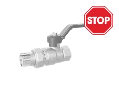 LD Pride. Brass ball valve | Female/Straight union DN 32 PN 25 | Lever handle