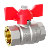 LD Pride. Brass ball valve | Female/Female DN 15 PN 40 | T-handle (Red)