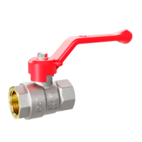 LD Pride. Brass ball valve | Female/Female DN 40 PN 25 | Lever handle (Red)