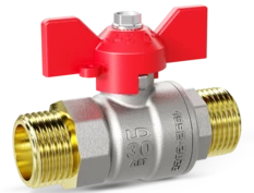 LD Pride. Brass ball valve | Male/Male DN 15 PN 40 | T-handle (Red)