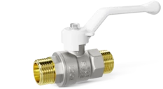 LD Pride. Brass ball valve | Male/Male DN 15 PN 40 | Lever handle (White)