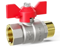 LD Pride. Brass ball valve | Female/Male DN 15 PN 40 | T-handle (Red)