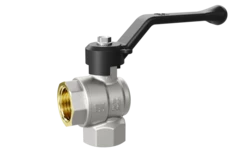 LD Pride. Brass angle ball valve | Female/Female DN 15 PN 40 | Lever handle