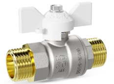 LD Pride. Brass ball valve | Male/Male DN 15 PN 40 | T-handle (White)