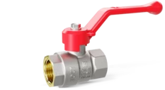 LD Pride. Brass ball valve | Female/Female DN 15 PN 40 | Lever handle (Red)