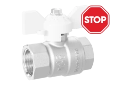 LD Pride. Brass ball valve | Female/Female DN 32 PN 25 | T-handle (White)
