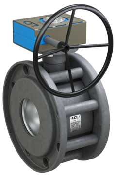 LD Swift. Shut-off zinc-plated full bore ball valve with Horizontal Gearbox| DN 100 PN 16 | Interflanged Carbon steel | GOST