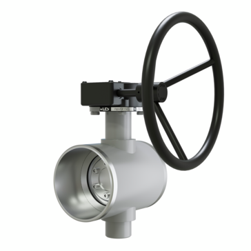 LD. Shut-off triple offset butterfly valve with Horizontal Gearbox | Weld/Weld DN 150 PN 25 | Carbon steel | GOST