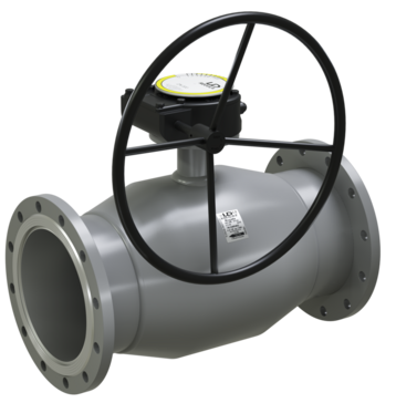 LD Regula. Control fully-welded reduced bore ball valve with Horizontal Gearbox | Flange/Flange DN 200 PN 25 | Carbon steel | GOST