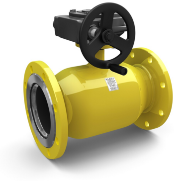 LD GAS. Shut-off fully-welded reduced bore ball valve with Horizontal Gearbox | Flange/Flange DN 500 PN 25 | Carbon steel | GOST