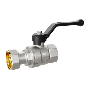 LD Pride. Brass ball valve | Female/Coupling nut DN 15 PN 40 | Lever handle