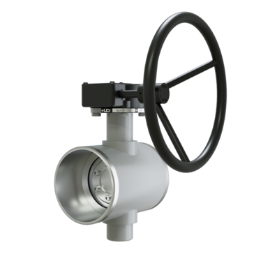 LD. Shut-off triple offset butterfly valve with Horizontal Gearbox | Weld/Weld DN 200 PN 25 | Carbon steel | GOST