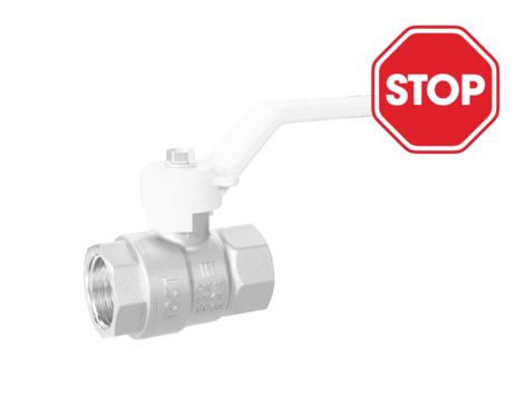 LD Pride. Brass ball valve | Female/Female DN 32 PN 25 | Lever handle (White)