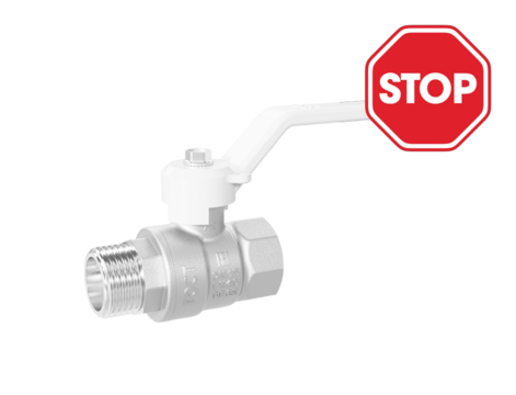 LD Pride. Brass ball valve | Female/Male DN 40 PN 25 | Lever handle