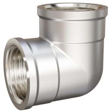 LD Pride. Brass nickel-plated elbow | F/F DN 25