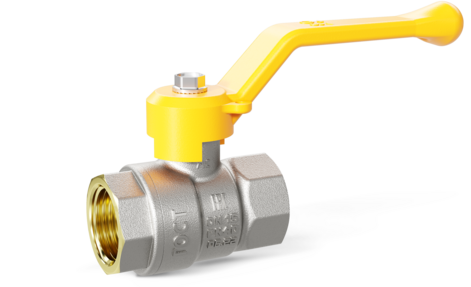 LD Pride GAS. Brass ball valve | Female/Female DN 15 PN 40 | Lever handle