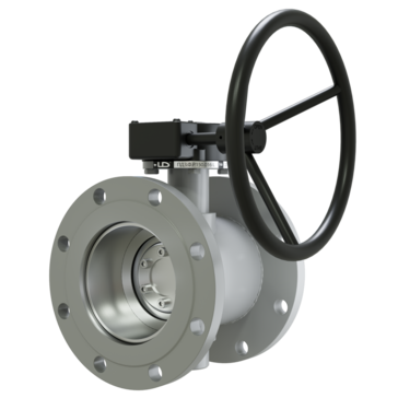 LD. Shut-off triple offset butterfly valve with Horizontal Gearbox | Flange/Flange DN 150 PN 16 | Carbon steel | GOST