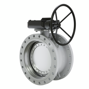 LD. Shut-off triple offset butterfly valve with Horizontal Gearbox | Flange/Flange DN 900 PN 16 | Carbon steel | GOST