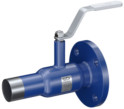 LD Energy. Shut-off fully-welded reduced bore ball valve with Lever handle | Flange/Weld DN 125 PN 25 | Alloy steel | GOST
