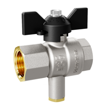 LD Pride. Brass ball valve for temperature sensor | Female/Female DN 15 PN 40 | T-handle