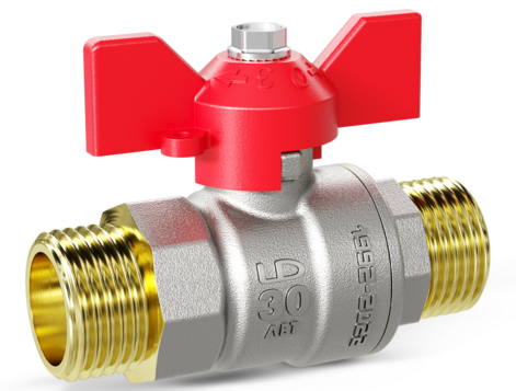 LD Pride. Brass ball valve | Male/Male DN 20 PN 40 | T-handle (Red)