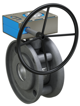 LD Swift. Shut-off zinc-plated full bore ball valve with Horizontal Gearbox| DN 65 PN 16 | Interflanged Carbon steel | GOST