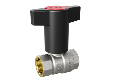 LD Pride. Brass ball valve | Female/Female DN 20 PN 40 | Plastic T-handle (Blue)