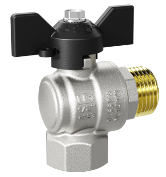 LD Pride. Brass angle ball valve | Female/Male DN 15 PN 40 | T-handle