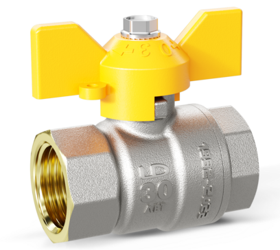 LD Pride GAS. Brass ball valve | Female/Female DN 15 PN 40 | T-handle