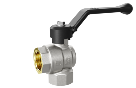 LD Pride. Brass angle ball valve | Female/Female DN 15 PN 40 | Lever handle