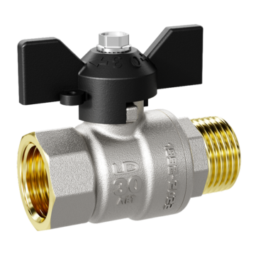 LD Pride. Brass ball valve | Female/Male DN 32 PN 25 | T-handle