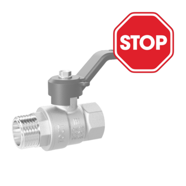 LD Pride. Brass ball valve | Female/Male DN 32 PN 25 | Lever handle