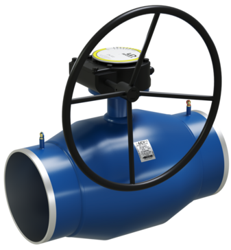 LD Energy Regula. Control fully-welded reduced bore ball valve with Horizontal Gearbox | Weld/Weld DN 250 PN 25 | Alloy steel | GOST